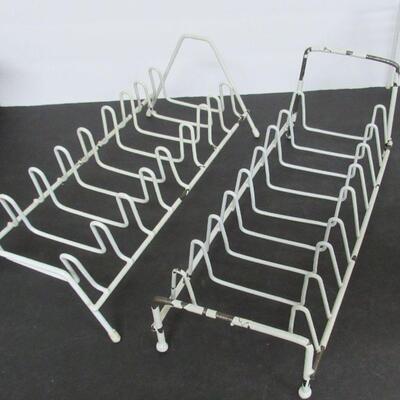 Lot of Plate and Bowl Racks And Kitchen Riser