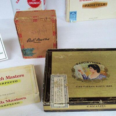 Vintage Advertising Lot, Cigar Boxes, Tins, Tea Box
