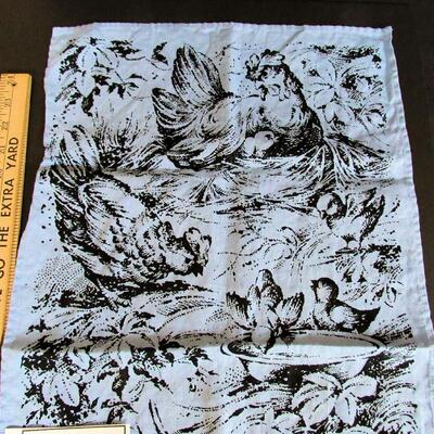 Nice Country Kitchen Blue Towel, Chickens Theme, Cute