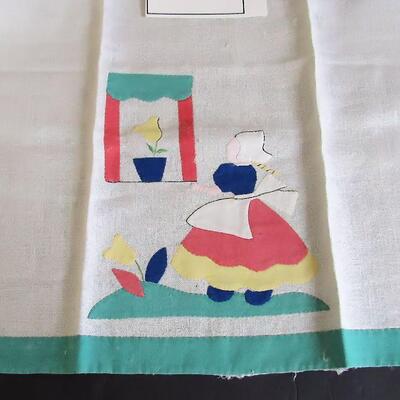 Very Nice Vintage Dutch Theme Kitchen Towel
