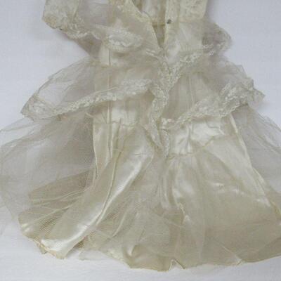 Vintage Wedding Dress For Doll 15-17", and Veil