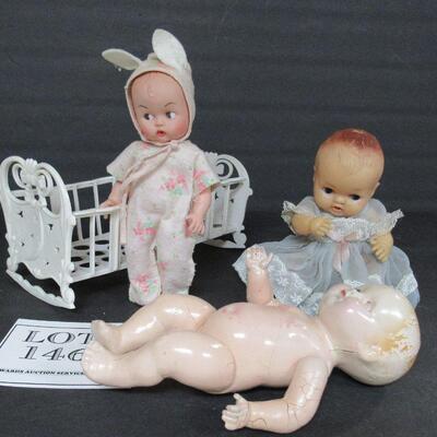 Lot of Older Dolls, Plastic, Vinyl and Paper Mache Effenbee