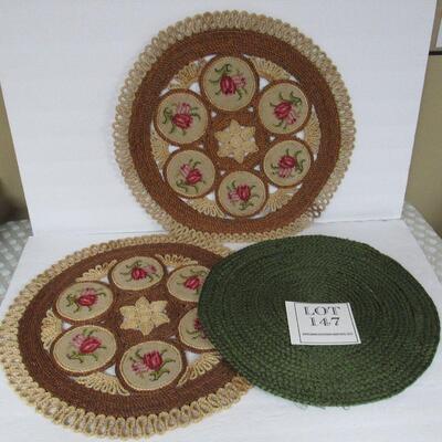 Two large Mats and Chair Pad