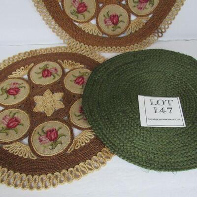 Two large Mats and Chair Pad