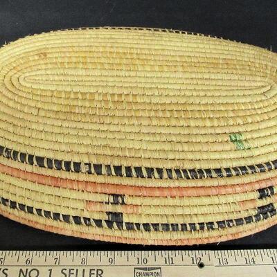 Large Old Oval Woven Basket