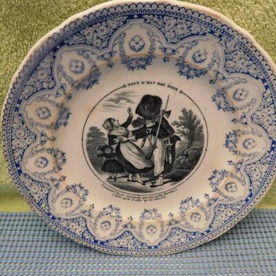 Early French Revolution Plate Signed Bordeaux Vieblard ? Viebland ?