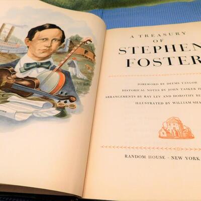 1946 Stephen Foster Treasury Illustrated First Printing Hardback Vintage Book