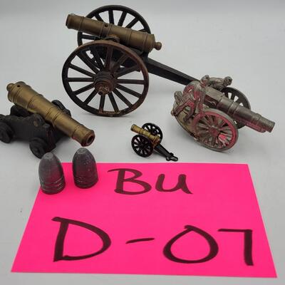 6 Pc Miniature Cannon lot