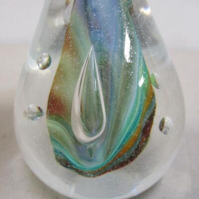 Signed Glass Paperweight