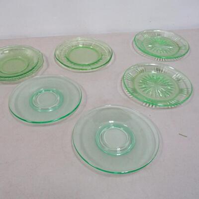 Green Uranium Vaseline Depression Plates