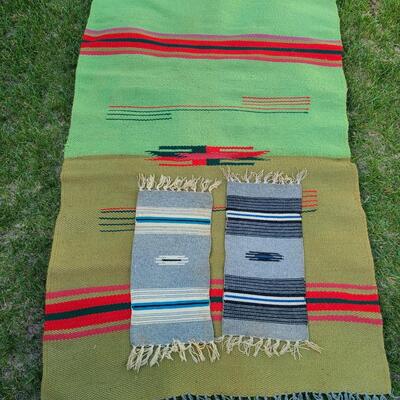 Lot 202: Vintage Southwest Area Rug and Table Mats