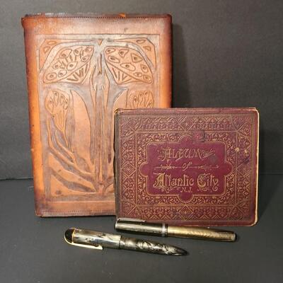 Lot 198: Vintage Fountain Pens, Atlantic City Picture Book, and Poetry Book