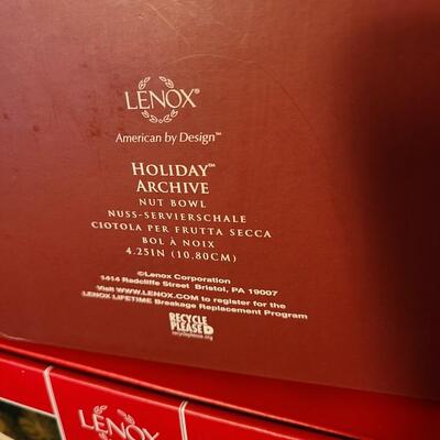 Lot 196: Lenox Holiday Serving Pieces.