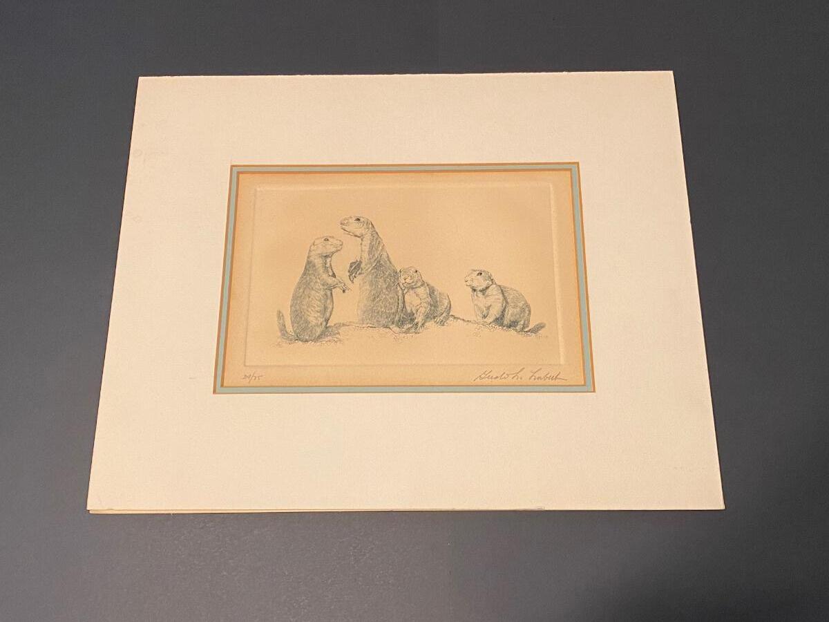 Lot 300 Two Pieces of Numbered and Signed lithographs by Gerald Lubeck