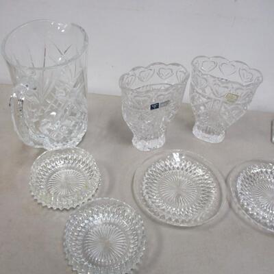 Collection Of Clear Glass Pieces