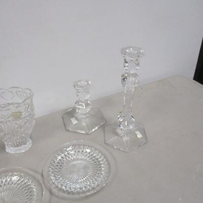 Collection Of Clear Glass Pieces