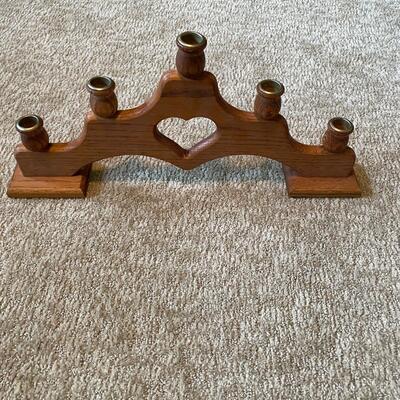 Wooden candle holder