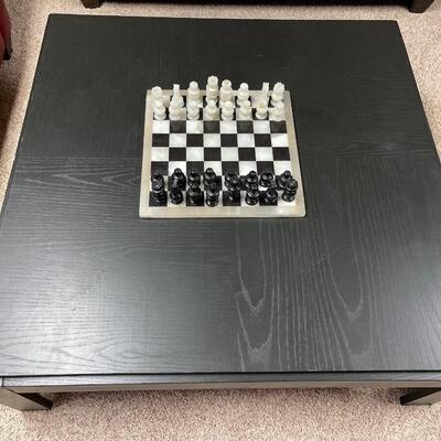 B9-Coffee table with Marble chessboard