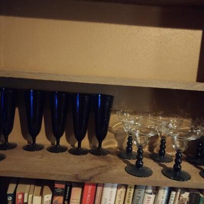 Blue Stemware