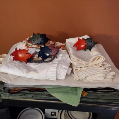 Table Linens And Flintridge China
