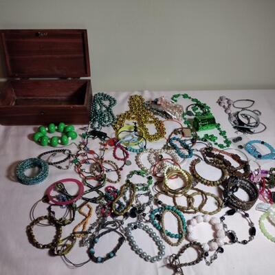 Costume Jewelry and Lane Box