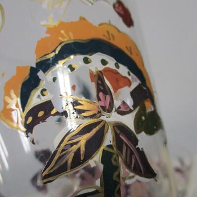 Hand Painted Drinking Glasses & Pitcher