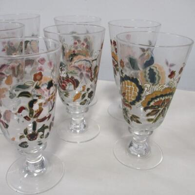 Hand Painted Drinking Glasses & Pitcher