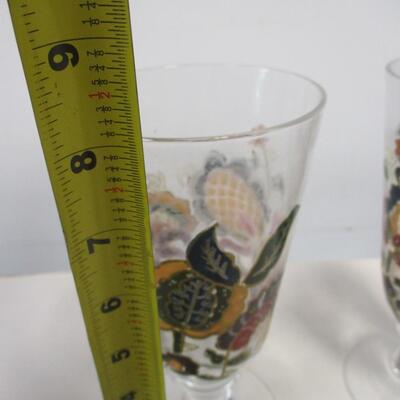 Hand Painted Drinking Glasses & Pitcher