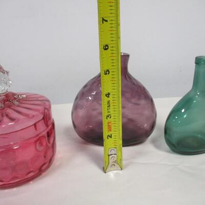 Glass Vases & Candy Dish