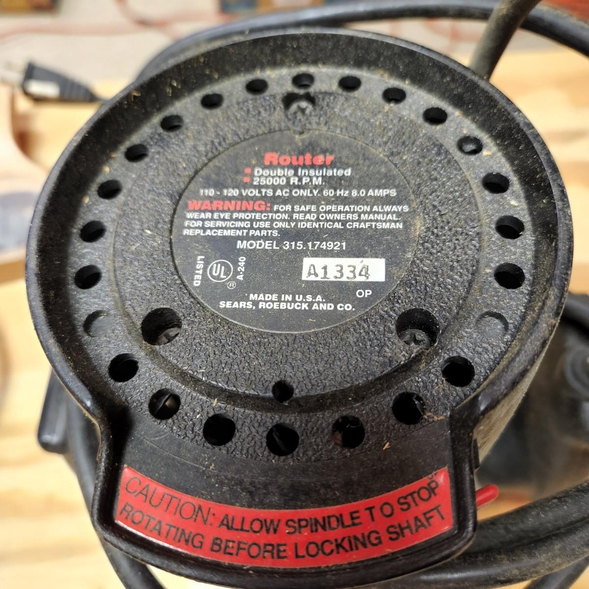 Craftsman 1.5 hp Router | EstateSales.org