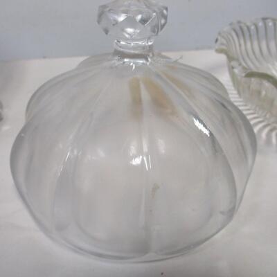 Crystal Serving Dishes - Sterling Spoons
