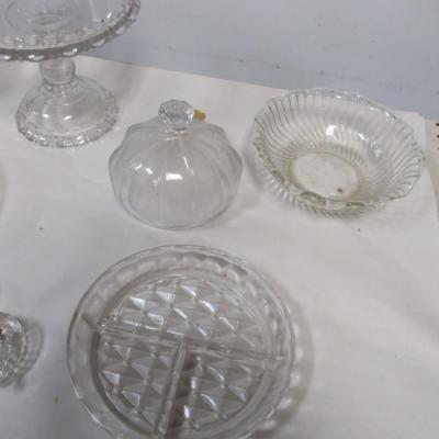 Crystal Serving Dishes - Sterling Spoons