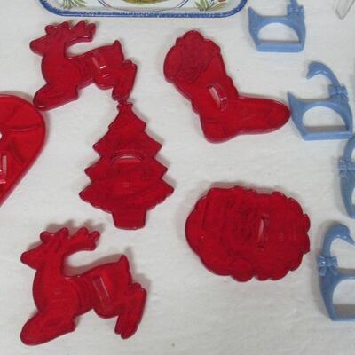 Cookie Cutters, Napkin Rings and Small Metal Tray