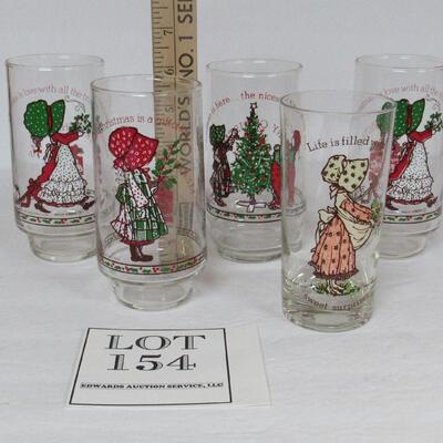 5 Vintage Holly Hobbie Tumblers