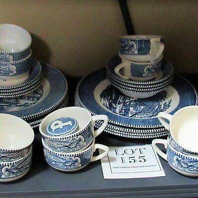 Large Lot of Currier and Ives Dishes