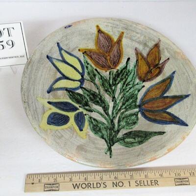 Large Pottery Wall Plate Decor