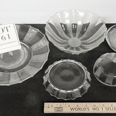 Vintage Depression Glass Dew Drop Dishes, Jeanette Glass