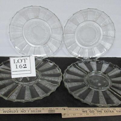 Depression Glass Large Trays and Divided Relish Dishes, Jeanette Glass Co