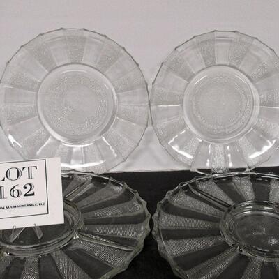Depression Glass Large Trays and Divided Relish Dishes, Jeanette Glass Co
