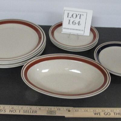 Chateau Hand Painted Stoneware Plates and Bowl