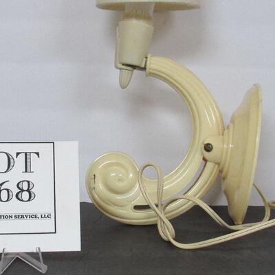 Vintage Art Deco Small Wall Bedroom Lamp Works