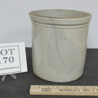 Vintage Open Crock, 8" Tall