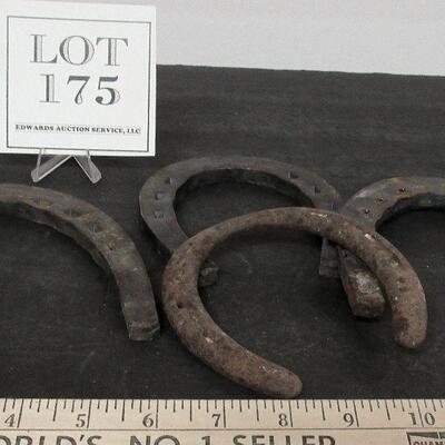 4 Old Iron Horseshoes