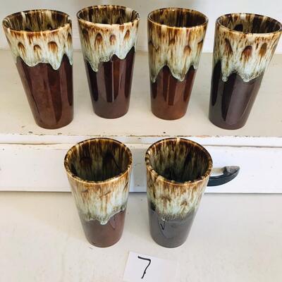 Mirrored Brown Lot of 6 Tumblers