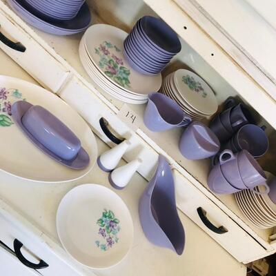 TEXASWARE Melmac Purple Violets SET