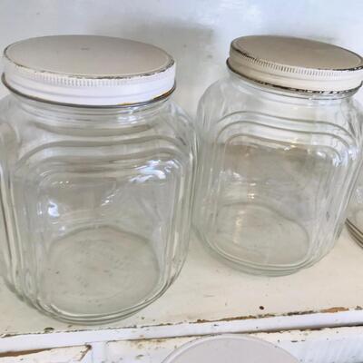 Vintage & Old Lot of 5 Quart jars Square