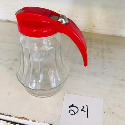 Red Topped Syrup dispenser