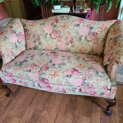 Lot 401: Floral Petite Parlor Couch made in Hickory, NC