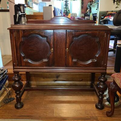 Lot 406: Petite Antique Sideboard (Makes a great coffee bar!)