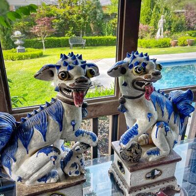 Two Early 20th century Foo Dogs
